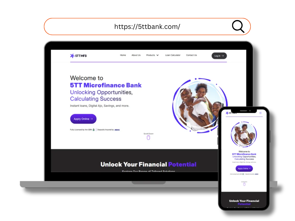 5TT Microfinance Bank Website Project